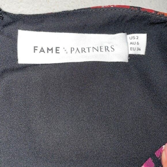 Fame and Partners Womens Size 2 Floral Print Maxi Dress - Picture 8 of 9